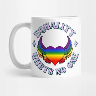 LGBTQ Heart Wings Pink Rainbow Equality Mug